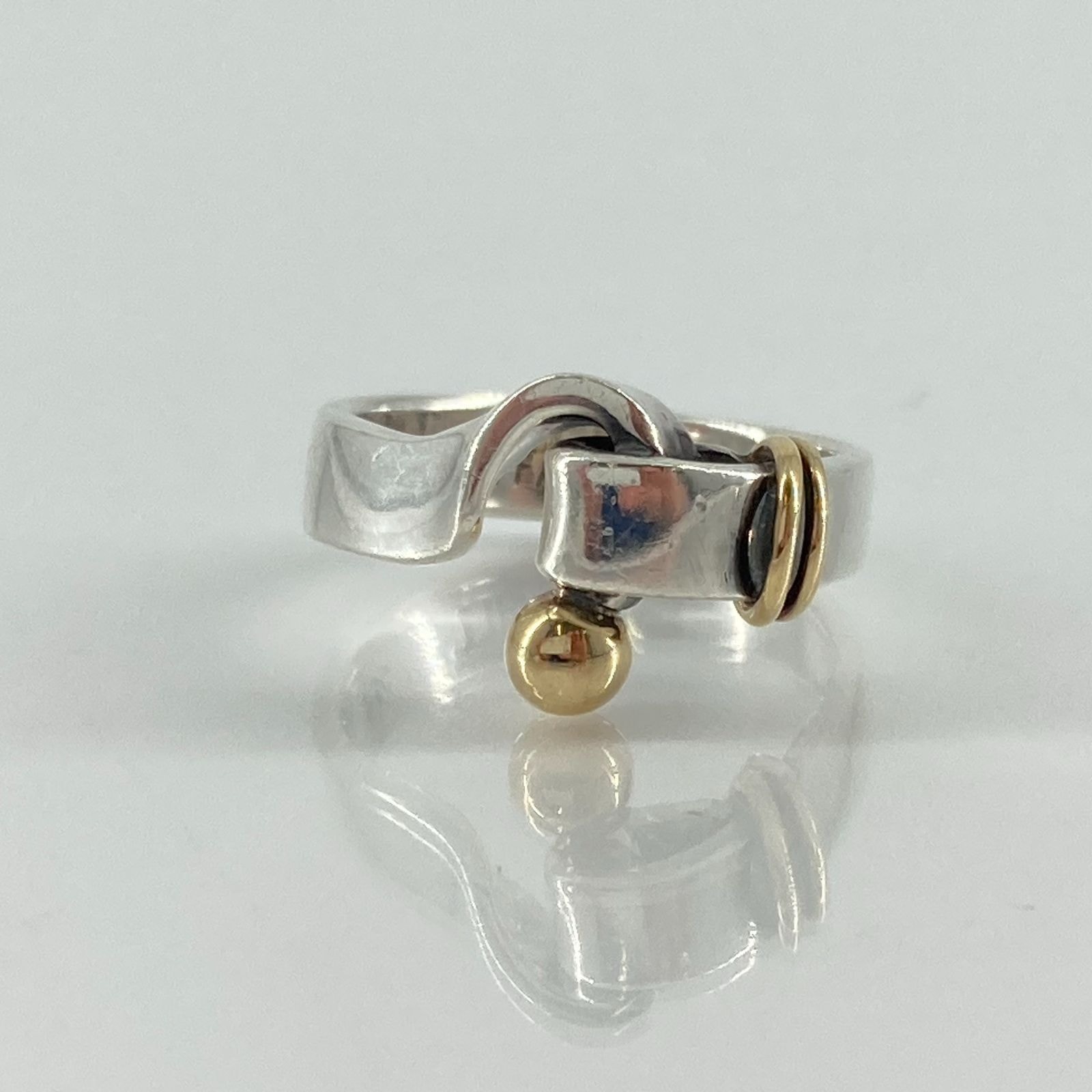 TIFFANY&CO(ティファニー) フックアンドアイ リング Ag925/750 4.1g ゴールド×シルバー