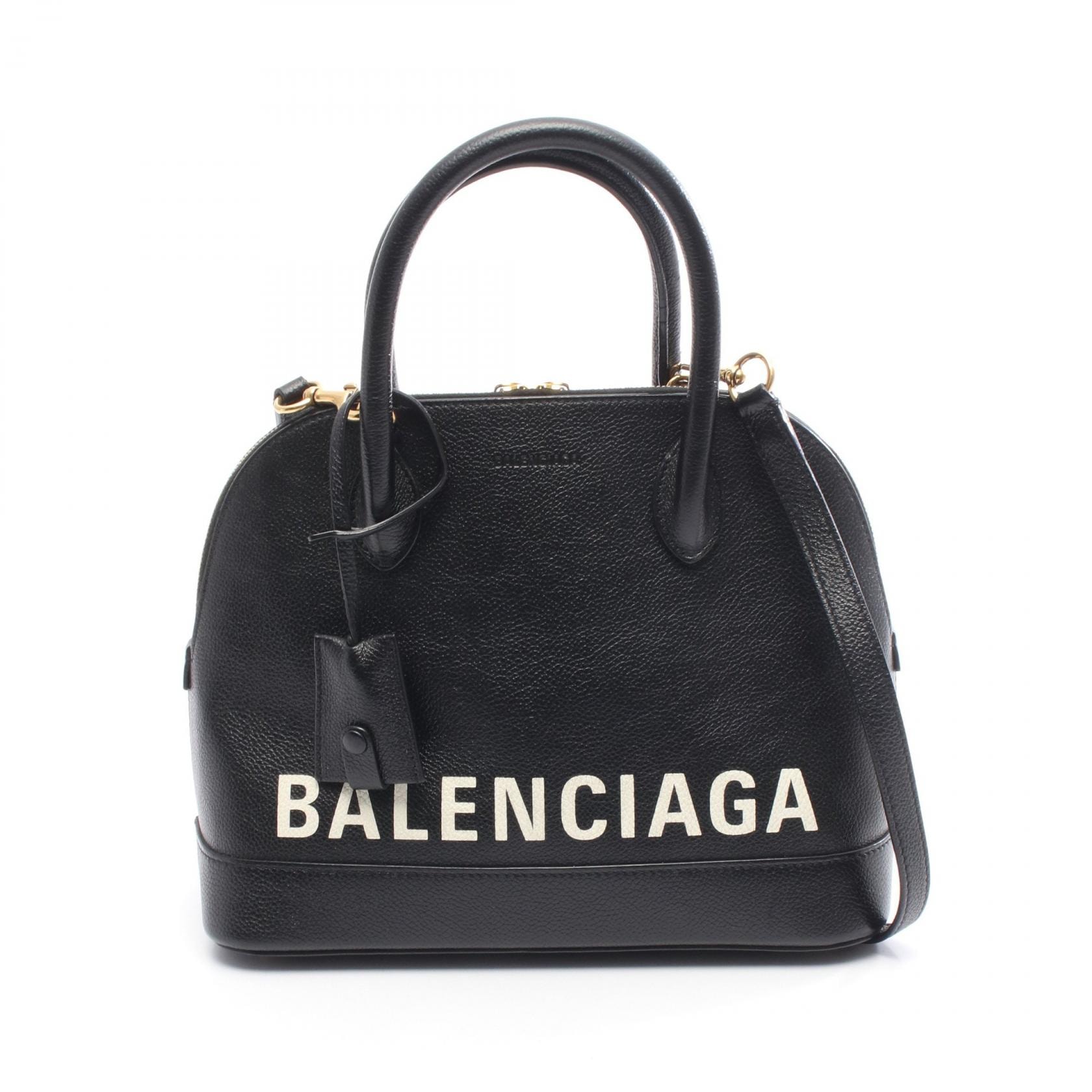 バレンシアガ BALENCIAGA ヴィル トップハンドル バッグ S ハンドバッグ バッグ レザー レディース ブラック系 518873 【中古】
