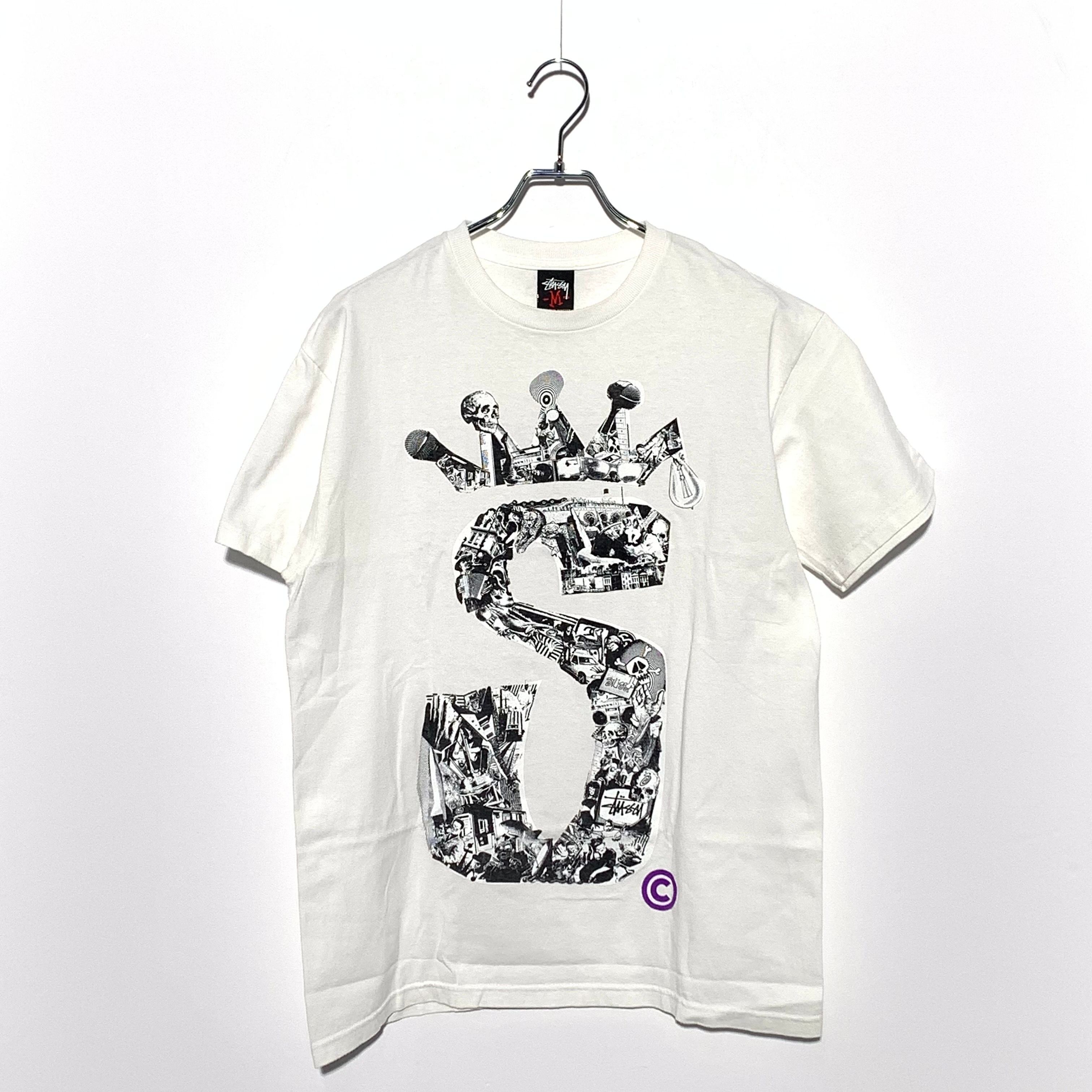 STUSSY slogo crown tee White