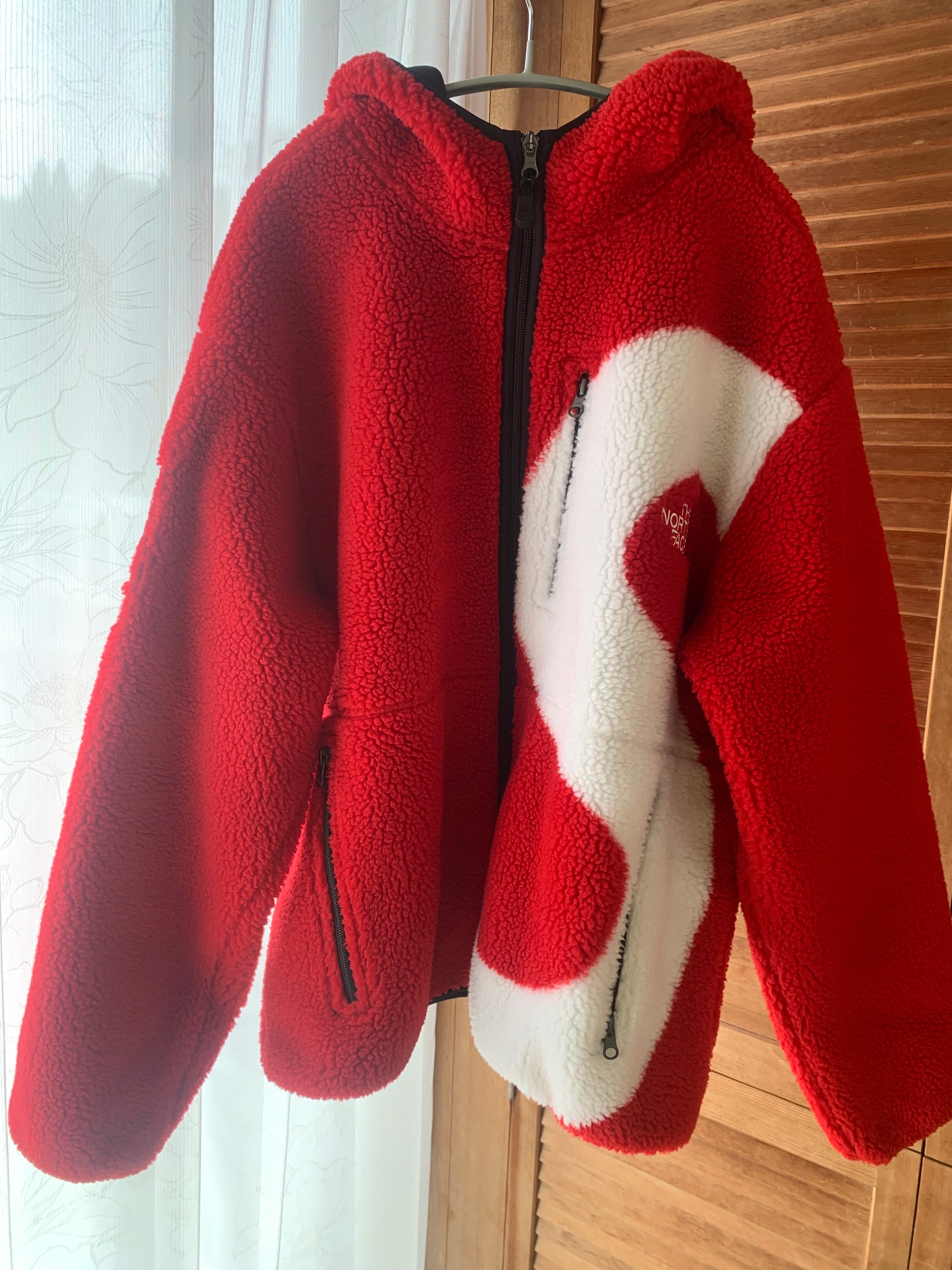 Supreme x The North Face S Logo Hooded Fleece Jacket "Red"