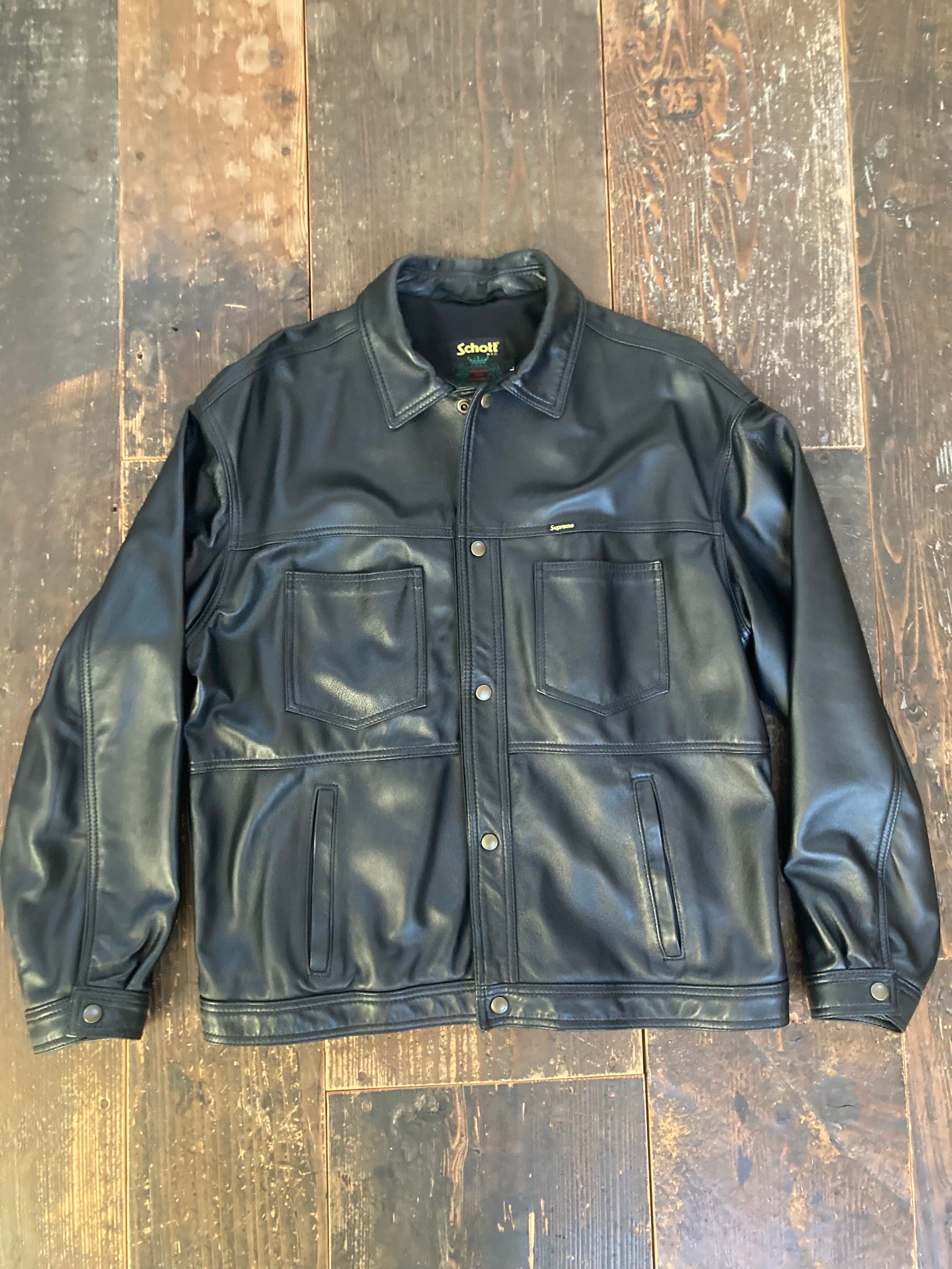 Supreme Schott Leather Work Jacket "Black"