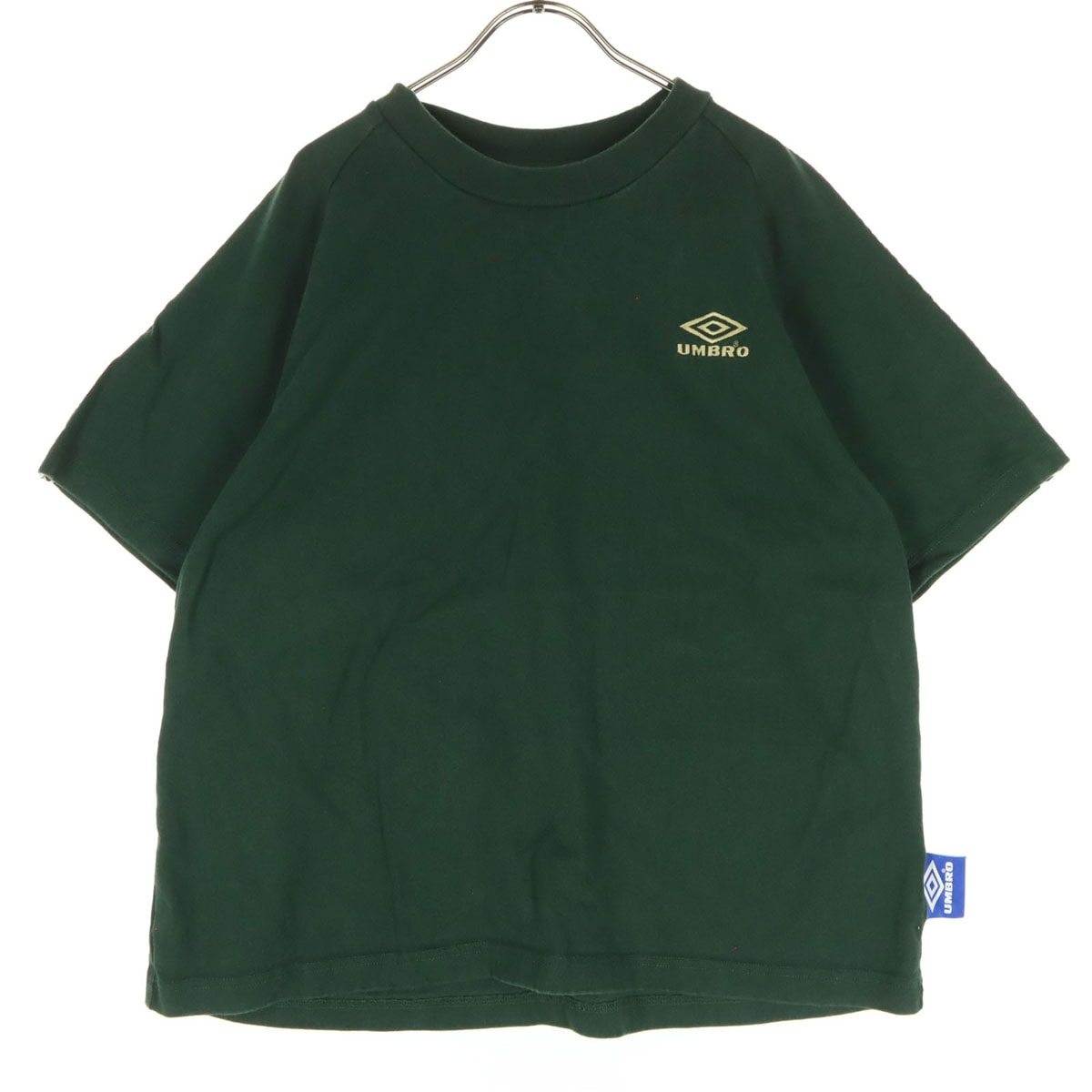 umbro アンブロ コットン ロゴ刺繍 半袖 Tシャツ L グリーン系