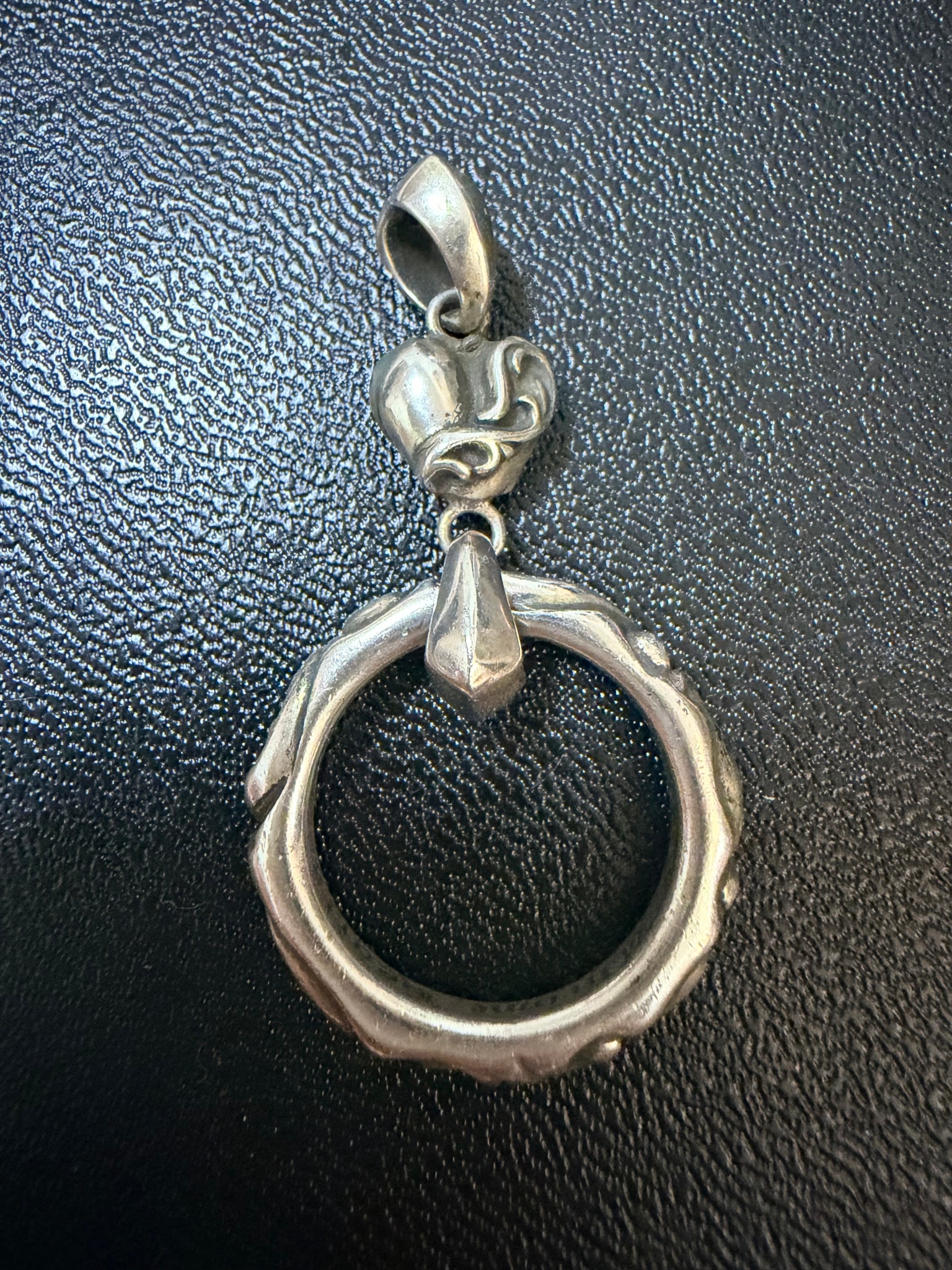 Chrome Hearts Eyewear Loop Scroll Heart Charm "Silver"