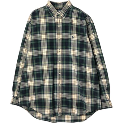 古着 ラルフローレン Ralph Lauren BLAKE 長袖 ボタンダウンチェックシャツ メンズL相当/eaa649278
