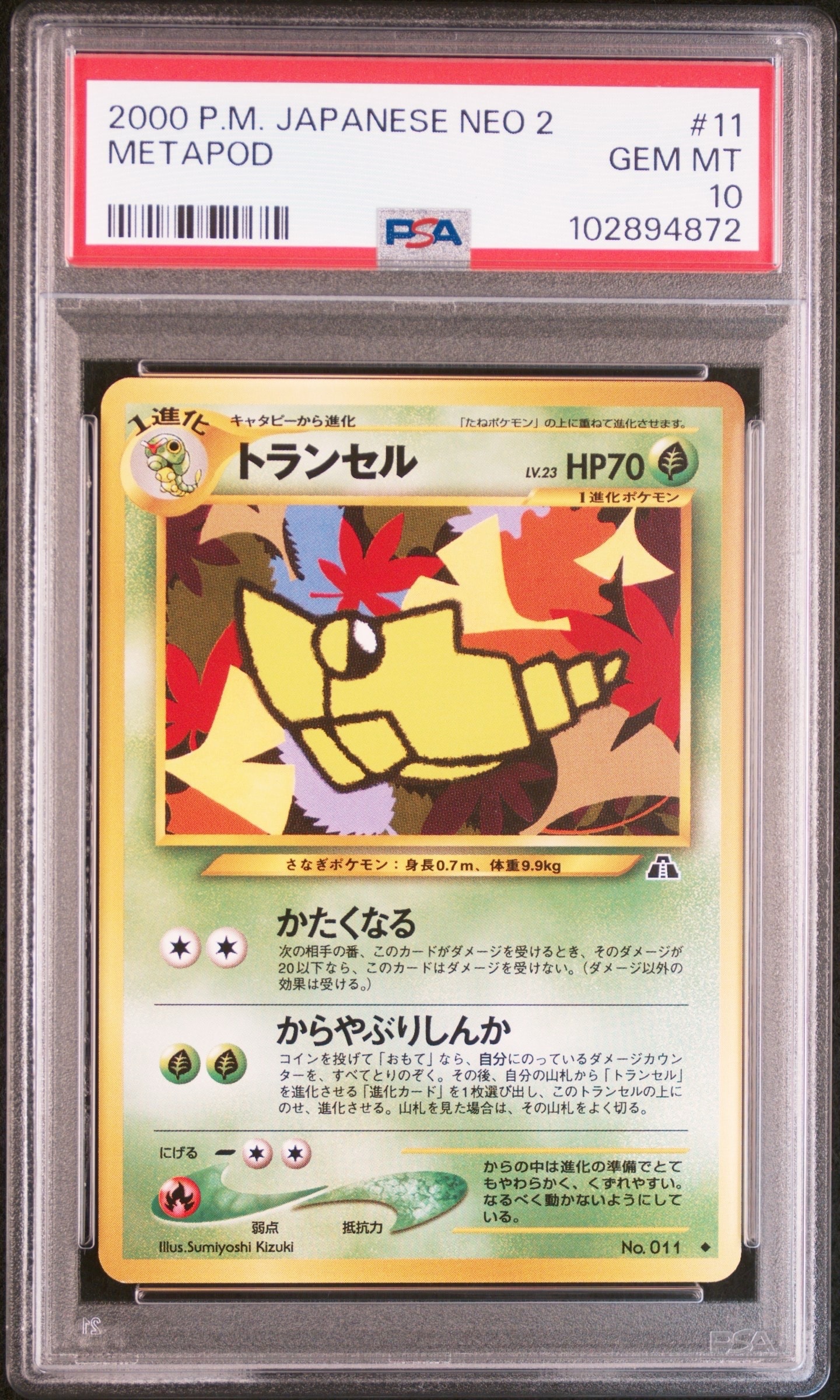 トランセル ◆ : 旧裏 [neo2 No.011](ポケモンカード★neo 拡張パック「遺跡をこえて...」)