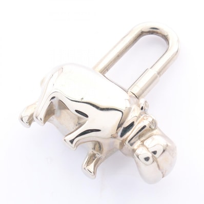 エルメス HERMES カデナチャーム ヒポポタマス 2005 チャーム アクセサリー メタル レディース シルバー系 【中古】