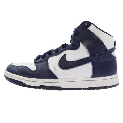 NIKE ナイキ スニーカー DD1399-104 Dunk High Championship Navy ダンク ハイ ハイカット スニーカー ホワイト系 ネイビー系 25cm【中古】