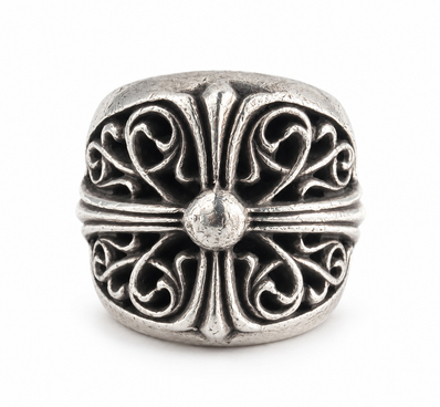 Chrome Hearts Classic Oval Cross Ring "Silver"