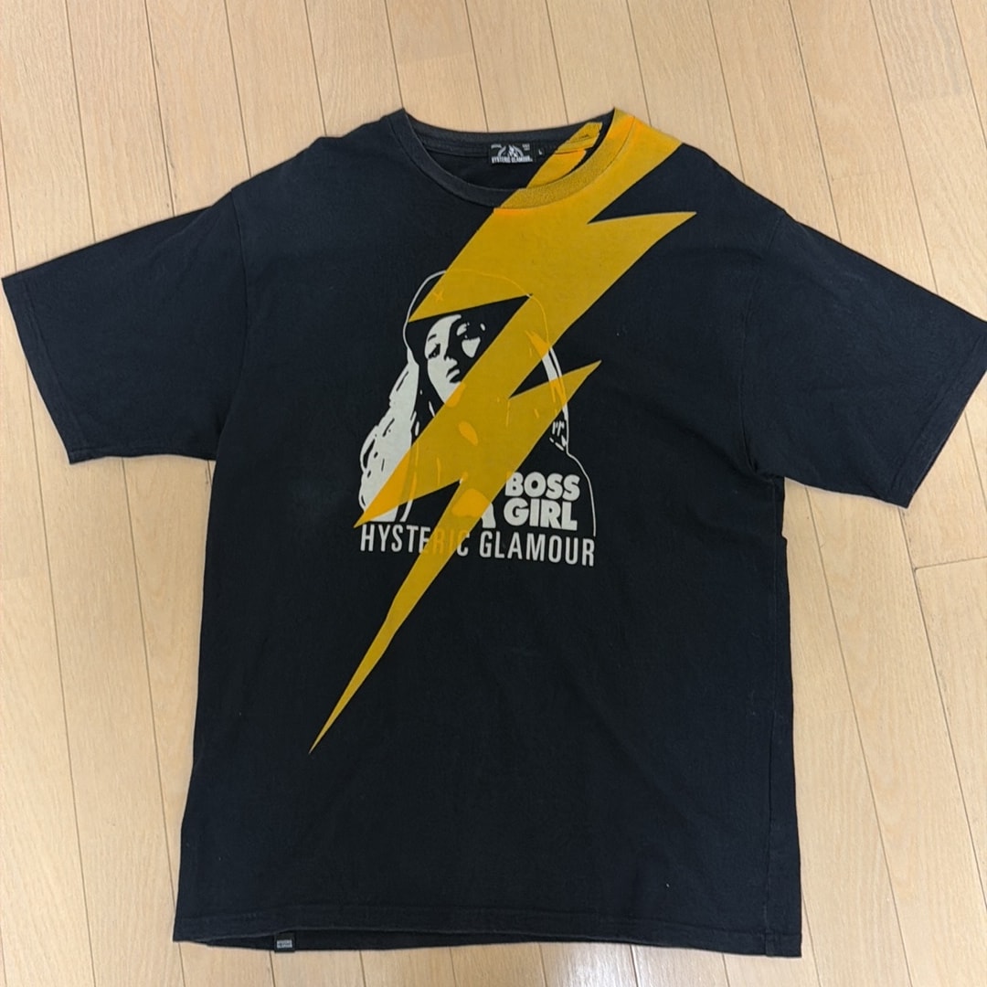 hysteric glamour BOSS GIRL ブラックTシャツ