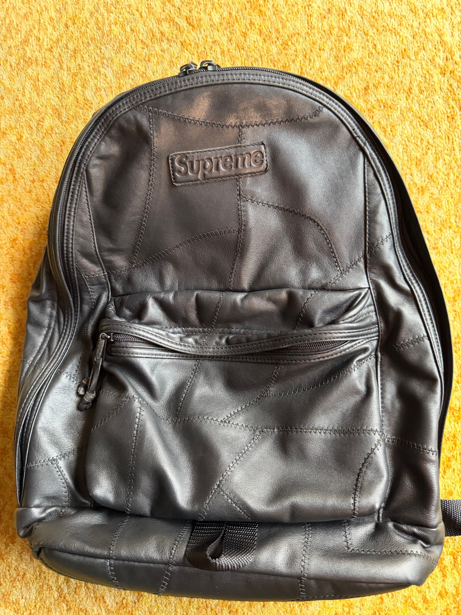 Supreme Patchwork Leather Backpack 23L "Black"
