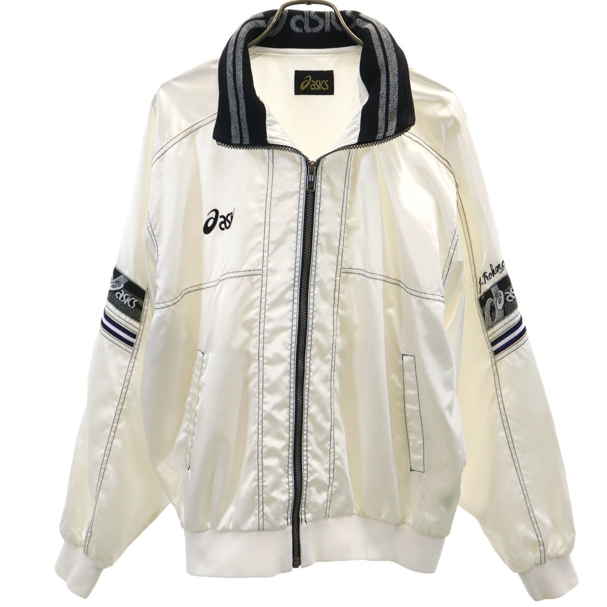 asics アシックス 日本製 ウインドブレーカー L ホワイト ジャケット