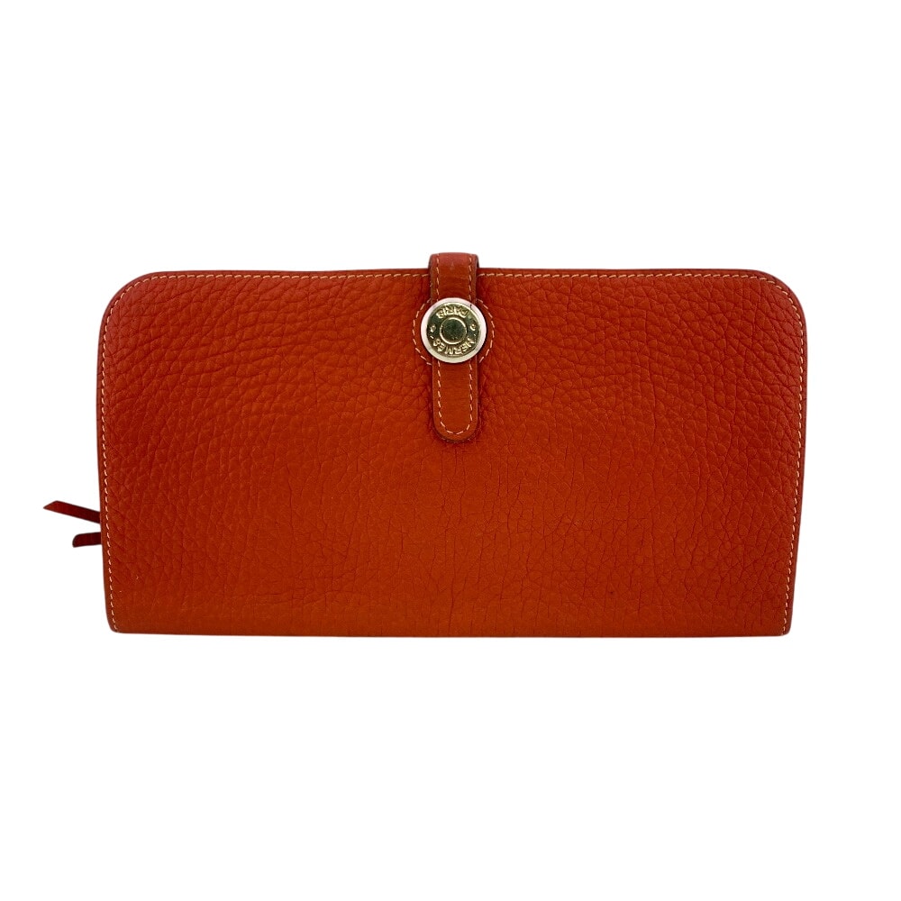 エルメス HERMES 長財布 ドゴン ロング ドゴンGM ロングウォレット 二つ折り レッド