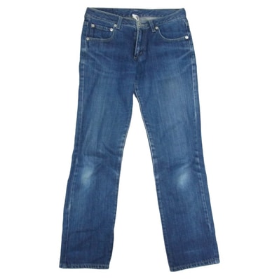 STUSSY ステューシー デニムパンツ ROUGH RUGGED WORKGEAR DENIM ロゴ ラフ アンド ラゲット バックポケット SSロゴプリント ワークギア デニム パンツ インディゴブルー系 26【中古】