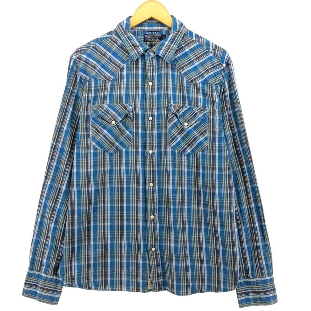 古着 00年代 ラルフローレン Ralph Lauren POLO JEANS COMPANY SLIM FIT チェック柄 長袖 ウエスタンシャツ メンズXL相当/eaa559776