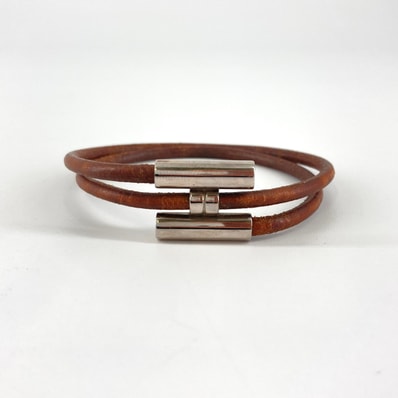 HERMES(エルメス) トゥルニ トレッセ ブレスレット ブラウン