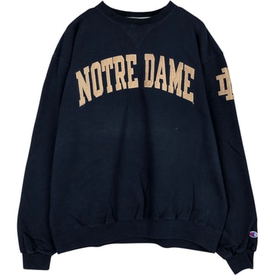 古着 チャンピオン Champion AUTHENTIC ATHLETICAPPAREL NOTRE DAME ノートルダム大学 カレッジスウェットシャツ トレーナー メンズXL相当/eaa675180