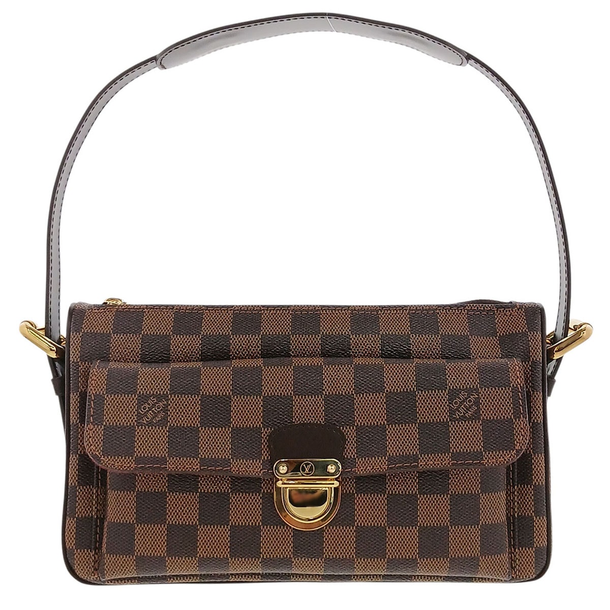 LOUIS VUITTON ルイ・ヴィトン ラヴェッロ GM ダミエ エベヌ ハンドバッグ N60006 ダミエキャンバス ブラウン  レディース【中古】