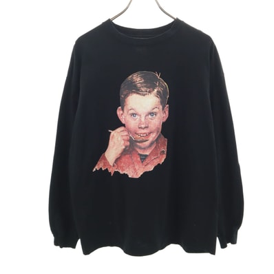 Name. ネーム Norman Rockwell ノーマンロックウェル コラボ 長袖 Tシャツ 2 ブラック ロンT