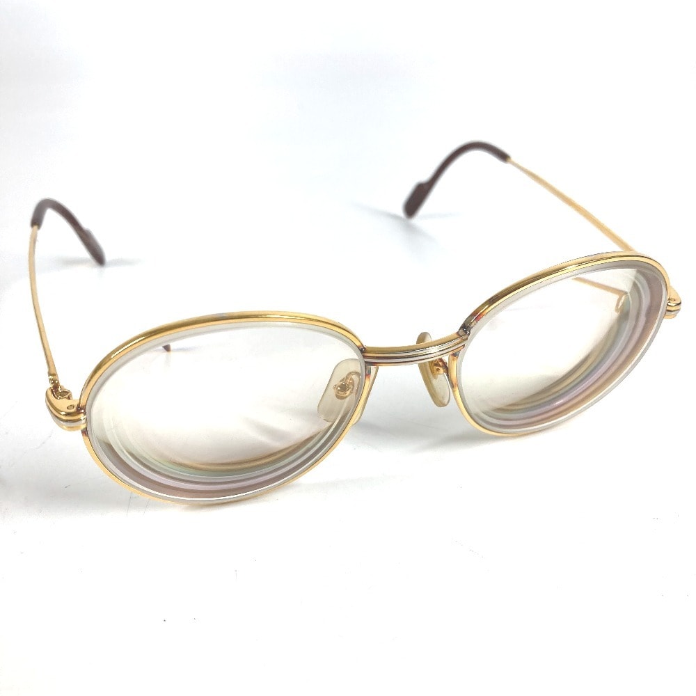 カルティエ CARTIER ロゴ トリニティ めがね メガネ アイウェア 眼鏡 眼鏡 メタル ゴールド