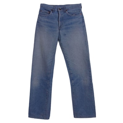 Levi's リーバイス デニムパンツ 80s 505 smalle TALON42 黒カン ボタン裏刻印650 ストレート デニム パンツ ライトブルー系 W29/L34【中古】