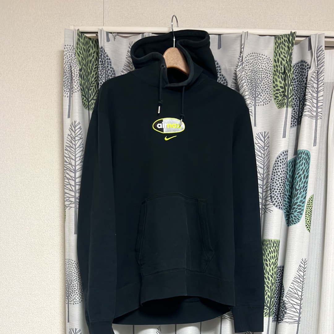 NIKE エアマックス95イエローパーカー ブラックXL