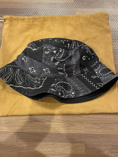 Kith Deconstructed Bandana Bucket Hat "Black"