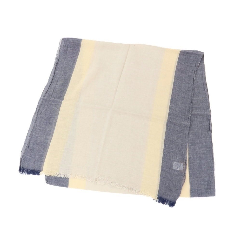 【中古】ポールスミスコレクション PAUL SMITH COLLECTION コットン ストール ベージュxネイビー【メンズ】
