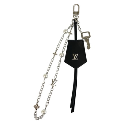 Louis Vuitton LV Initial Midnight Pearl Stacking Keychain "Silver"