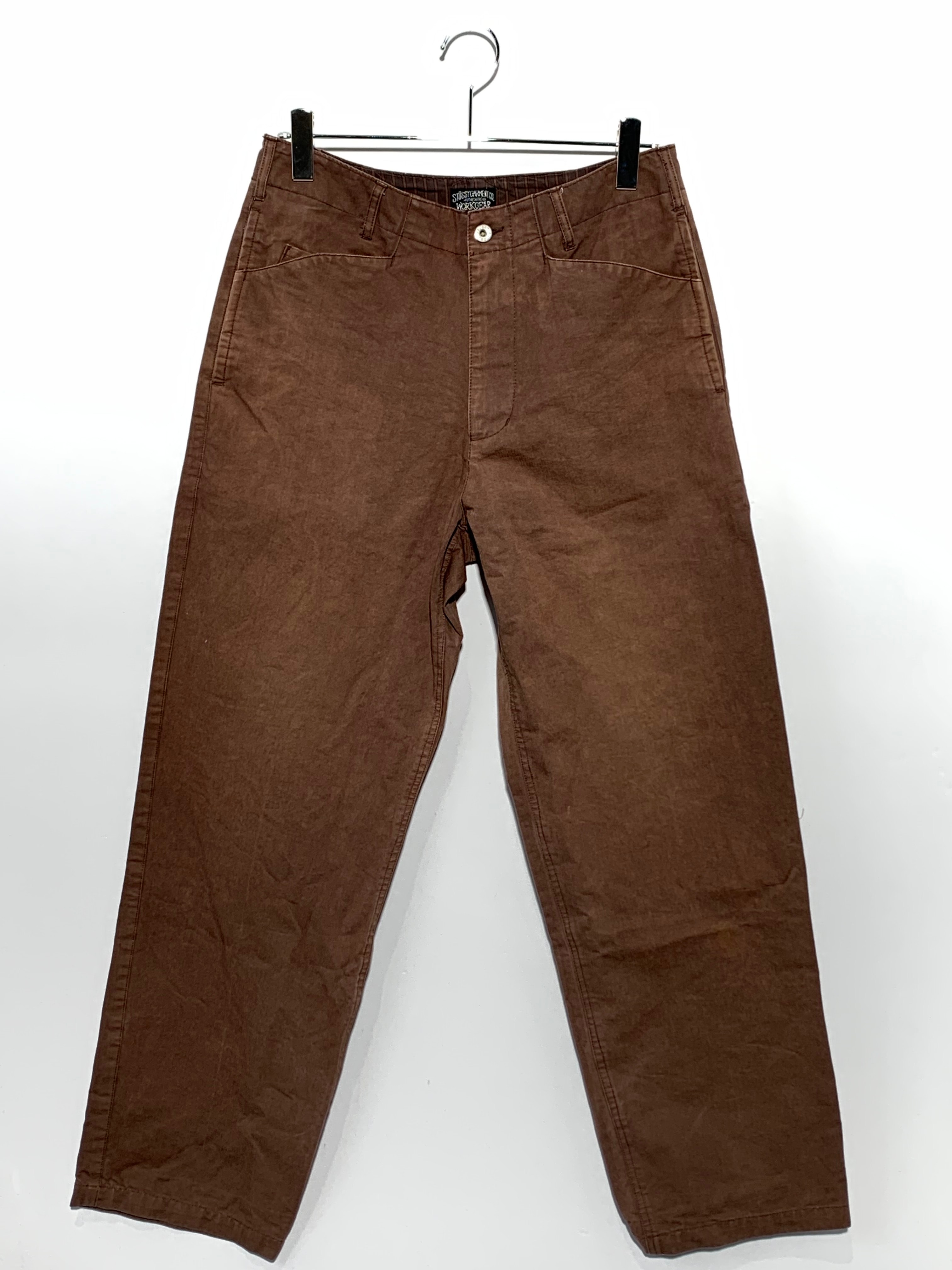 STUSSY HERRING BONE PANTS Brown