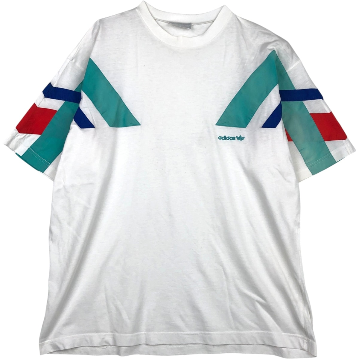 古着 90年代 アディダス adidas トレフォイルロゴ ロゴTシャツ メンズL相当 ヴィンテージ/eaa638440