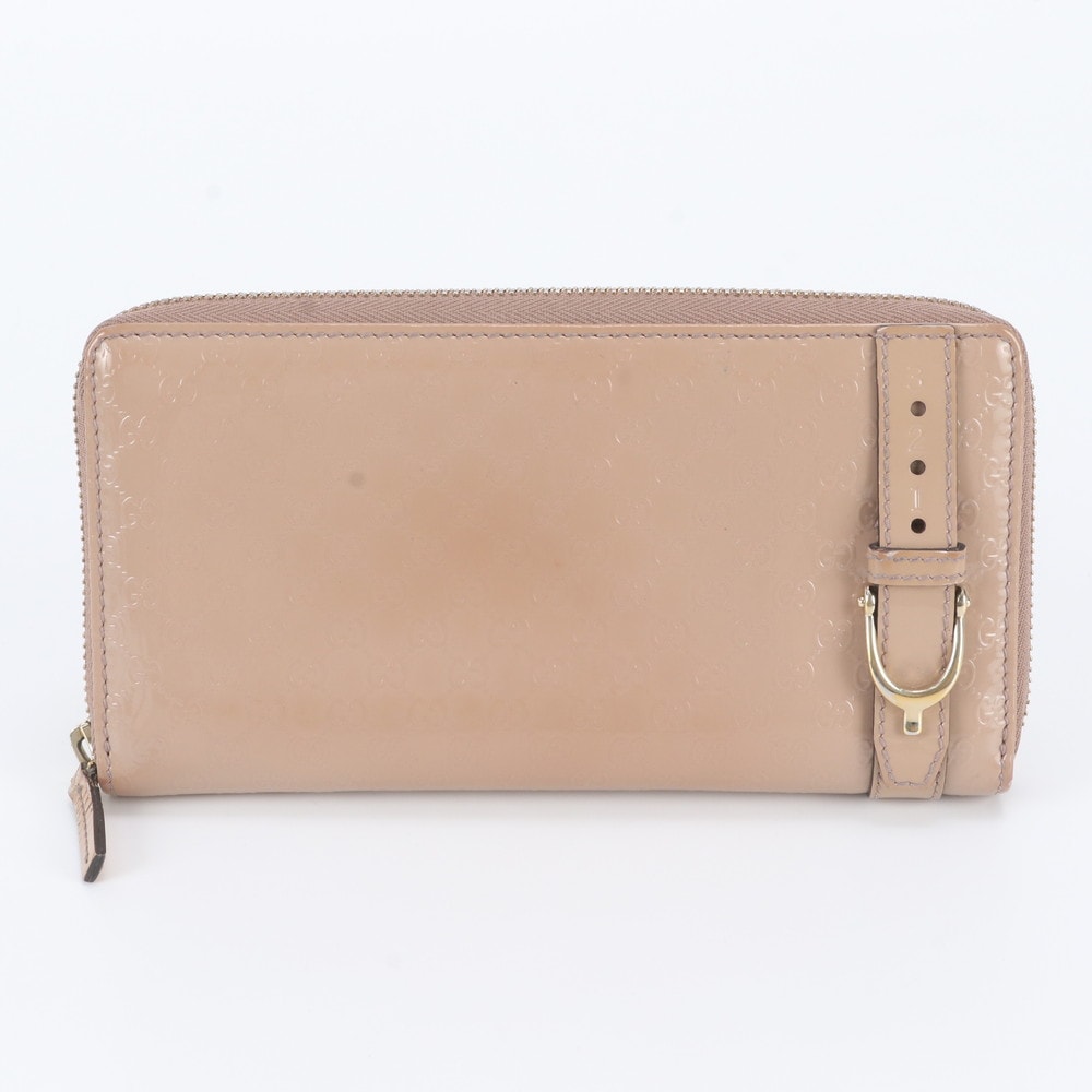 ■美品 グッチ マイクロGGグッチニース 309758 長財布 レザー