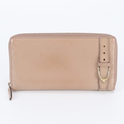■美品 グッチ マイクロGGグッチニース 309758 長財布 レザー