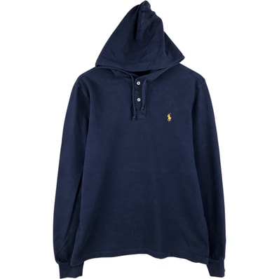 古着 ラルフローレン Ralph Lauren POLO RALPH LAUREN フード付き 長袖 ポロシャツ メンズM相当/eaa611795