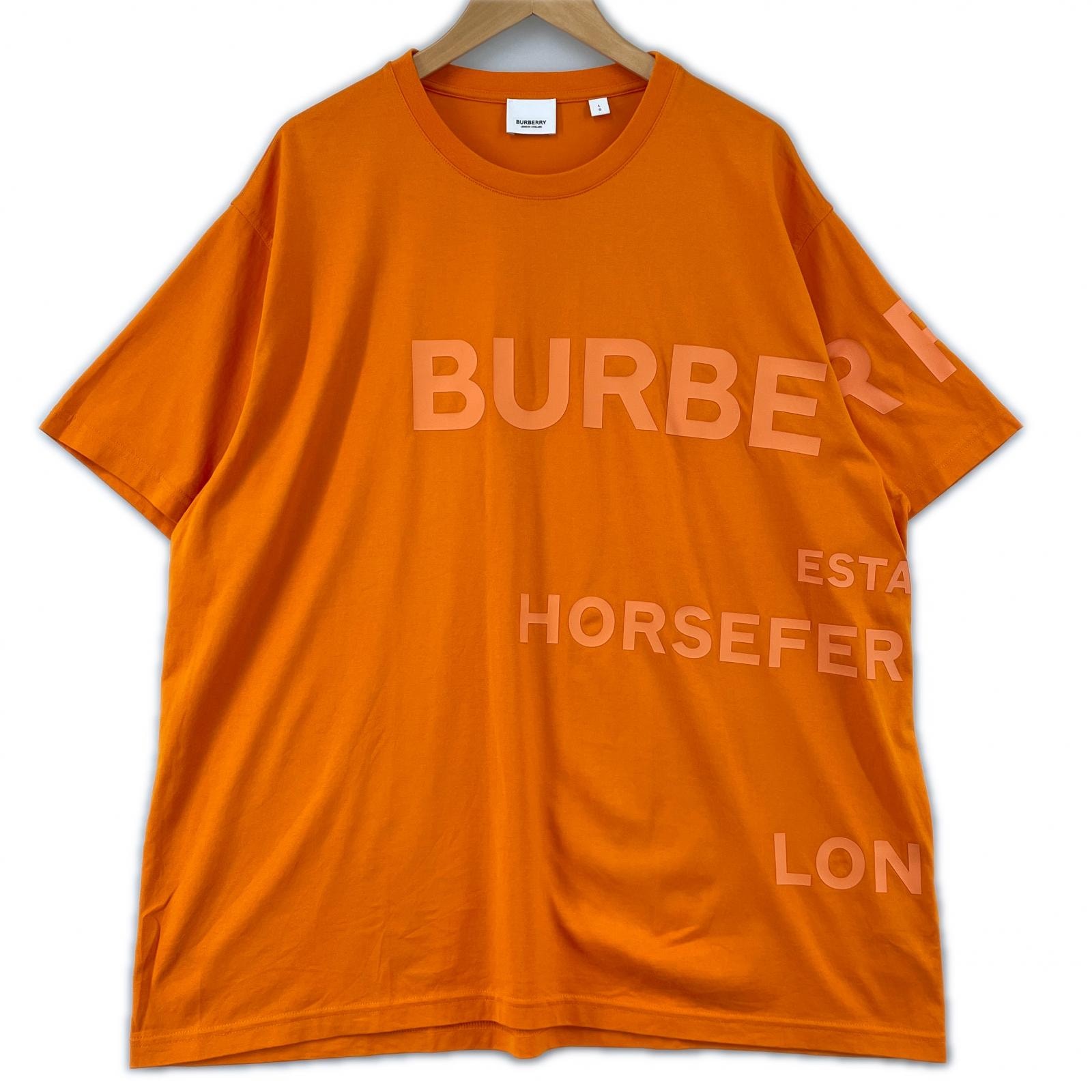 バーバリー 半袖Tシャツ オレンジ メンズ L 8040692
