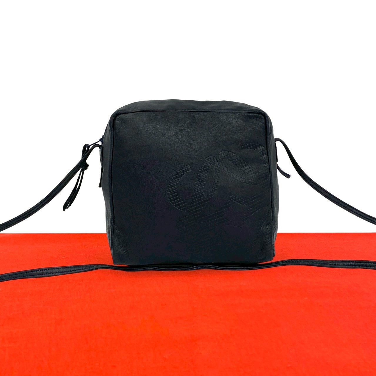 LOEWE★ロエベゴヤ ビジネスバッグ アナグラム レザーネイビー ビンテージ LOEWE☆ロエベゴヤ ビジネスバッグ アナグラム レザーネイビー