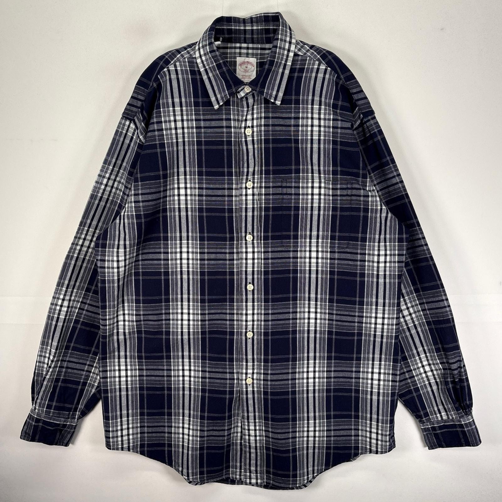 古着 ブルックスブラザーズ Brooks Brothers 長袖シャツ 346 M  ネイビー系 チェック メンズ