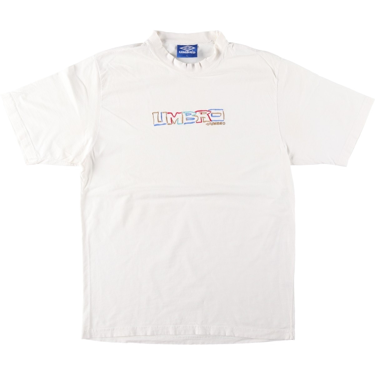 D (傷や汚れあり)】古着 90年代 アンブロ UMBRO 青タグ ロゴTシャツ