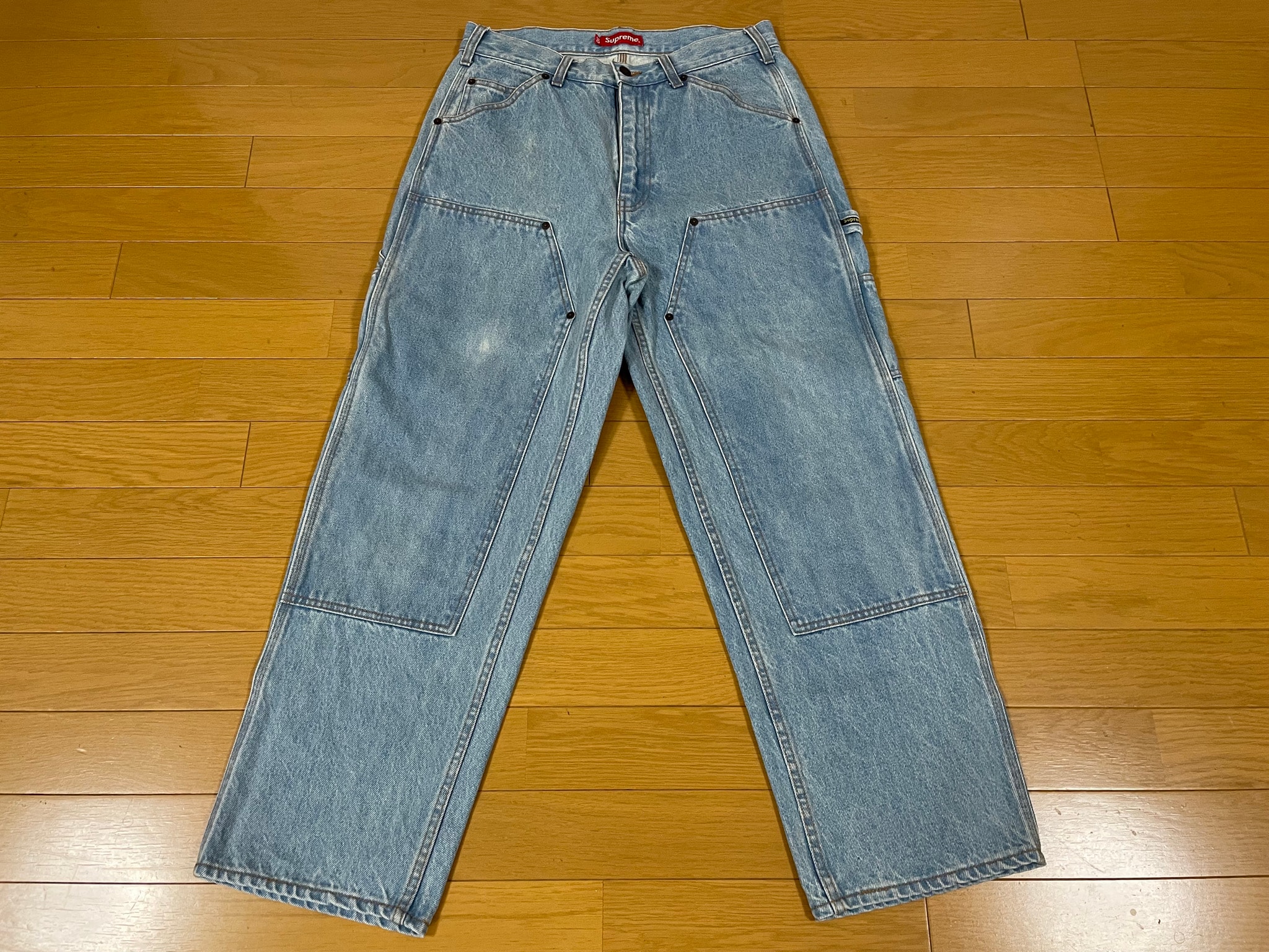 Supreme Double Knee Denim Painter Pant "Blue"
