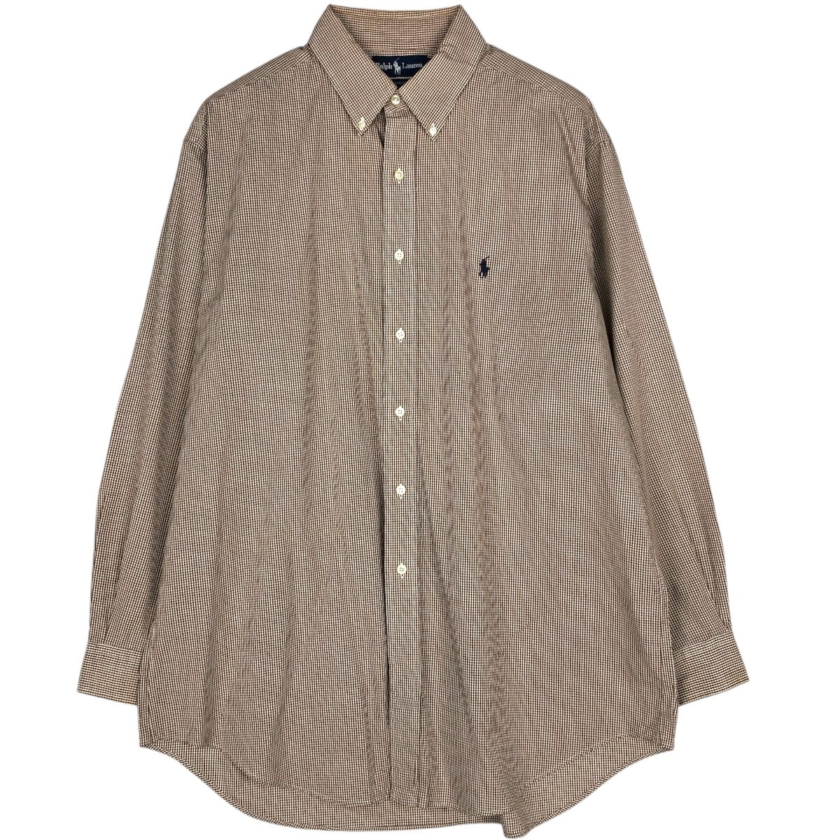 古着 ラルフローレン Ralph Lauren YARMOUTH ギンガムチェック 長袖 ボタンダウンチェックシャツ メンズXL相当/eaa662699
