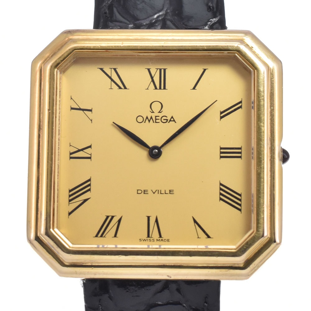 オメガ OMEGA デビル ゴールド 手巻き メンズ 良品 腕時計 J#150130