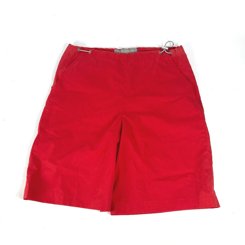 ルイヴィトン LOUIS VUITTON ロゴ LVCUP ルイヴィトンカップ ハーフパンツ ショートパンツ パンツ 水着 コットン レッド