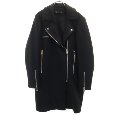 ZARA WOMAN ザラウーマン ダブルライダース ロングコート S ブラック