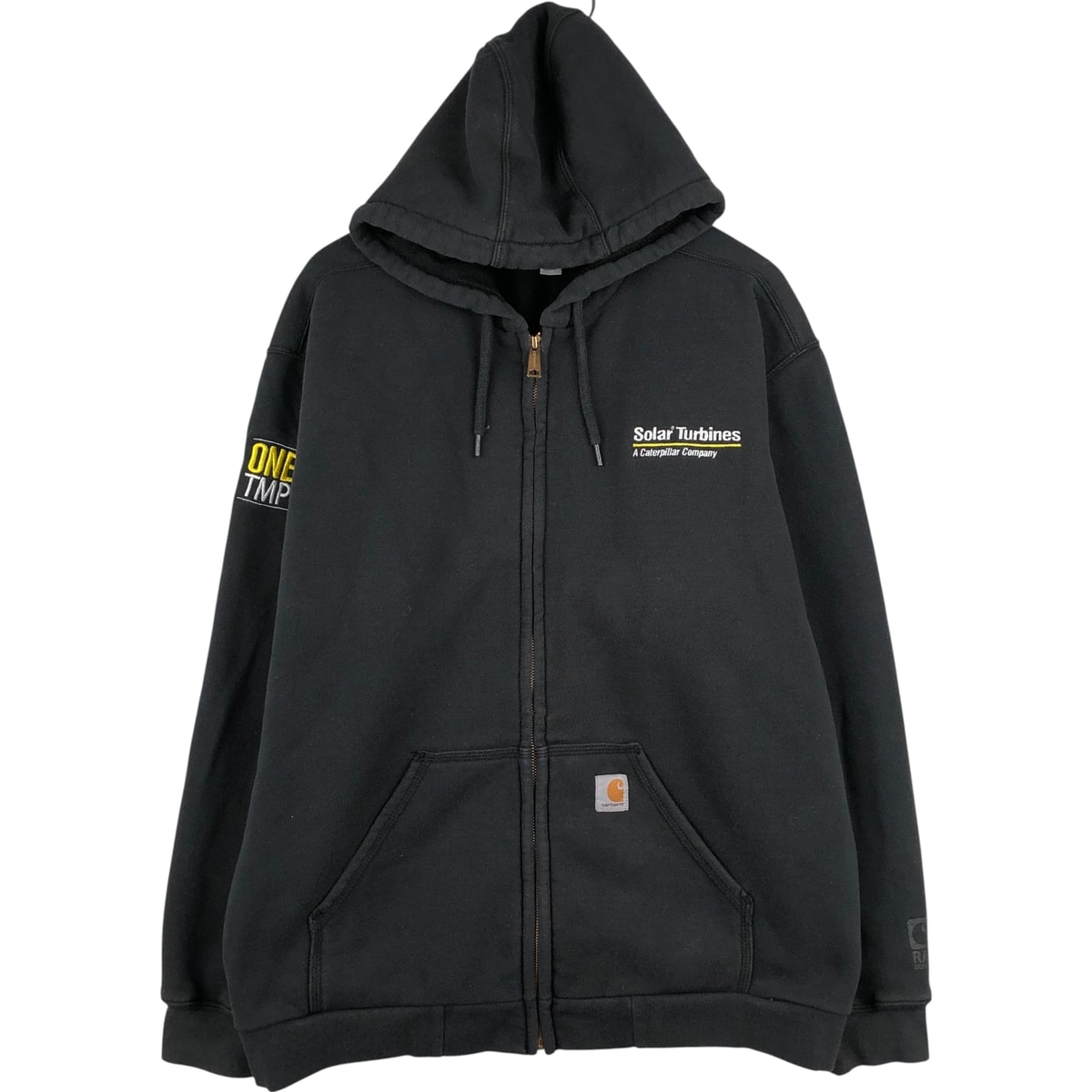古着 カーハート Carhartt RAIN DEFENDER Solar Turbines アドバタイジング スウェットフルジップパーカー メンズXL相当/eaa604277