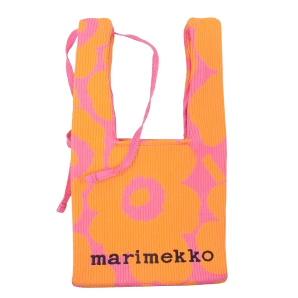 marimekko マリメッコ トートバッグ Knitted Mini Tote Merirosvo メリロスヴォ ミニトートバッグ オレンジ系【中古】