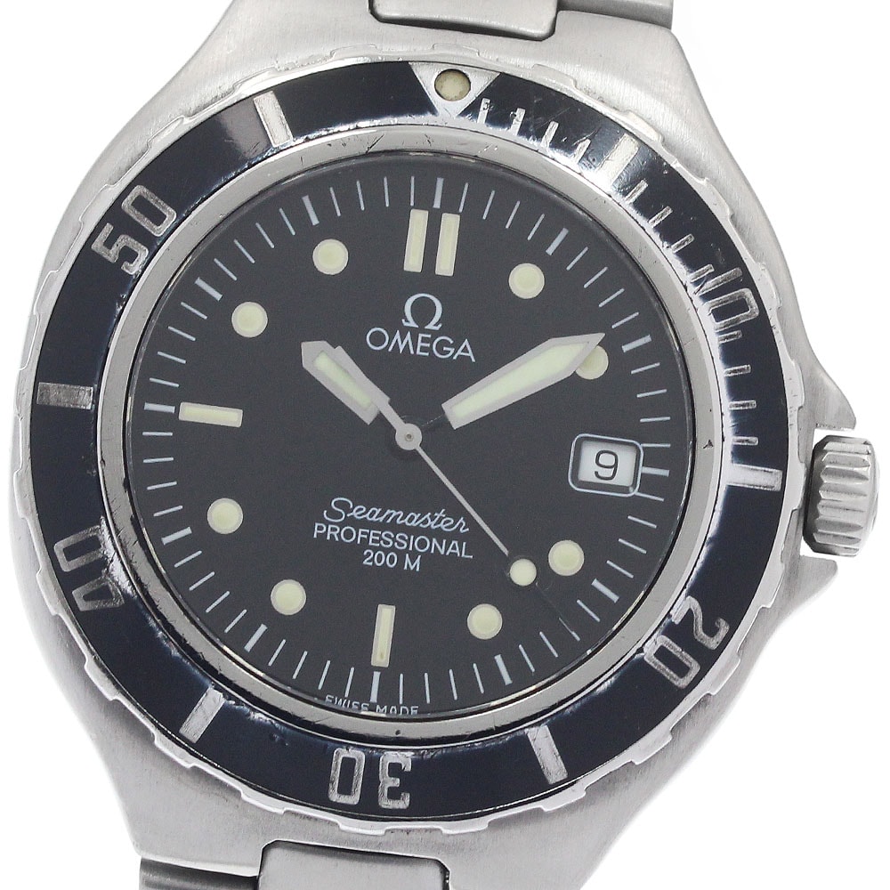 オメガ シーマスター200m デイト クォーツ メンズ 【中古】
