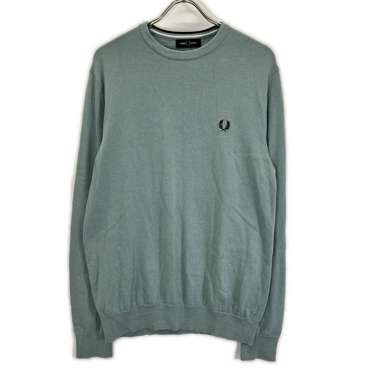 フレッドペリー K9601 ライトグレー Classic Crew Neck Jumper L