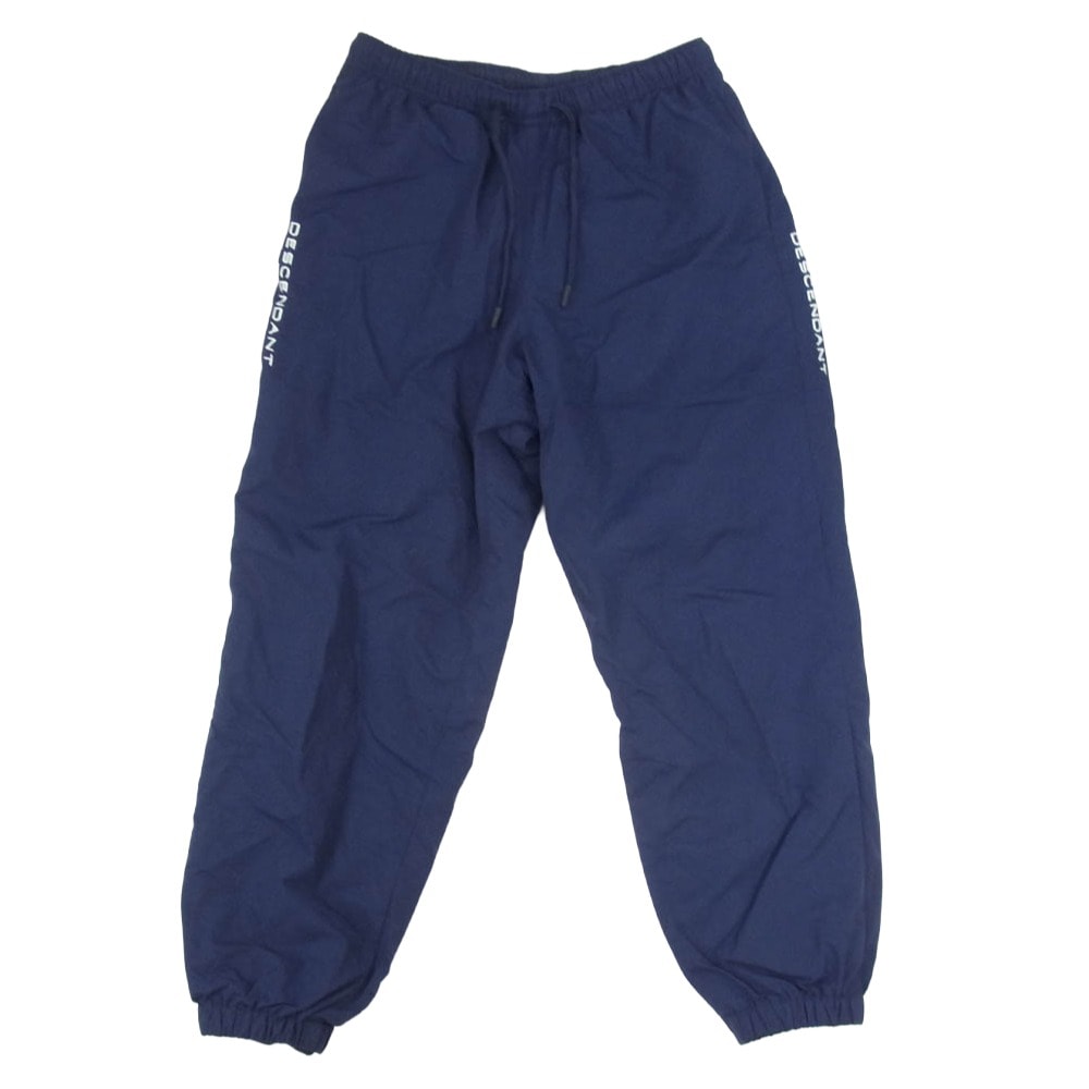 DESCENDANT ディセンダント パンツ WHARF NYLON TROUSERS ロゴプリント ワーフ ナイロン トラウザーズ メッシュ ナイロンパンツ ジョガーパンツ ネイビー系 2【中古】