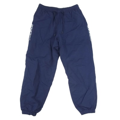 DESCENDANT ディセンダント パンツ WHARF NYLON TROUSERS ロゴプリント ワーフ ナイロン トラウザーズ メッシュ ナイロンパンツ ジョガーパンツ ネイビー系 2【中古】