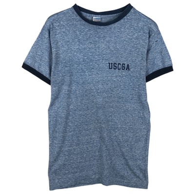 古着 70年代 チャンピオン Champion バータグ USCGA 沿岸警備隊士官学校 カレッジ リンガーTシャツ USA製 メンズM相当 ヴィンテージ/eaa607536