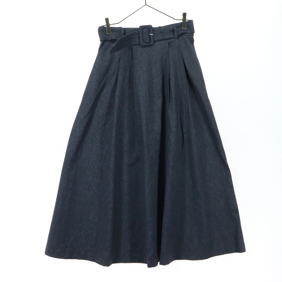 美品 ZARA ザラ ロング丈 フレアスカート S インディゴ系